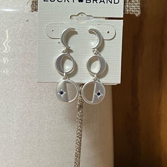 Lucky Brand Silver and Blue Dangle Earrings - Picture 5 of 6